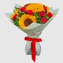 Flower Bouquet Sunshine (sunflower,Red Rose)