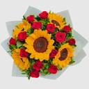 Flower Bouquet Sunshine (sunflower,Red Rose)
