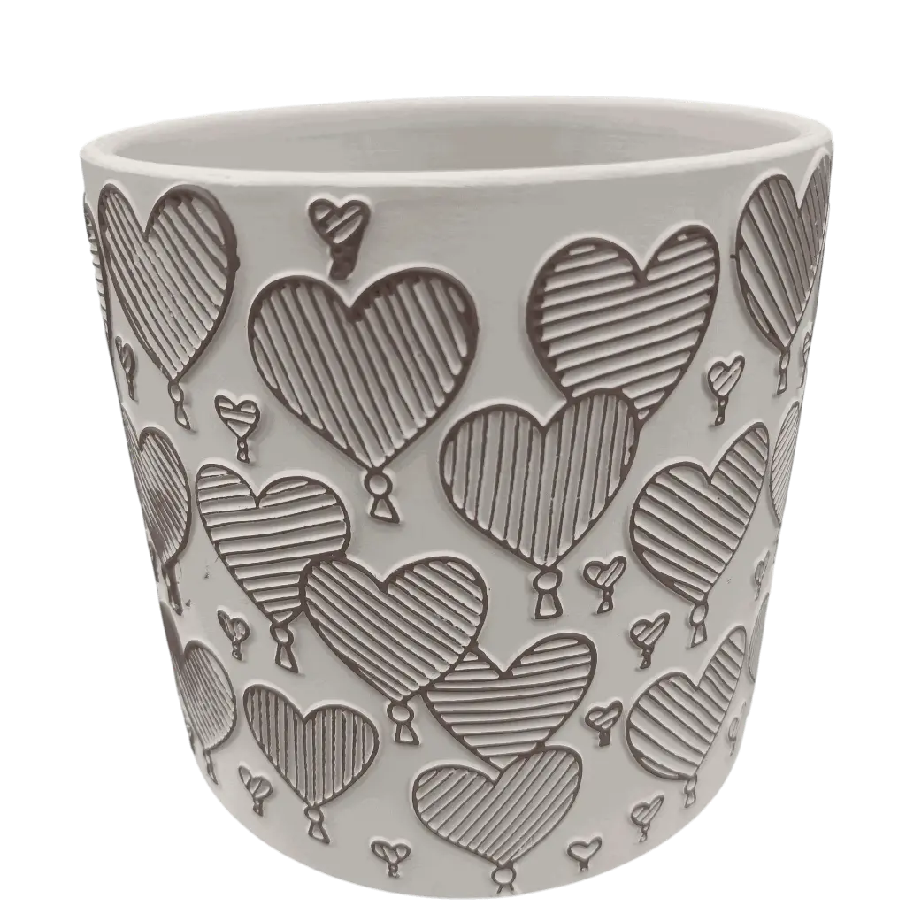 Pot Ceramic Heart A602